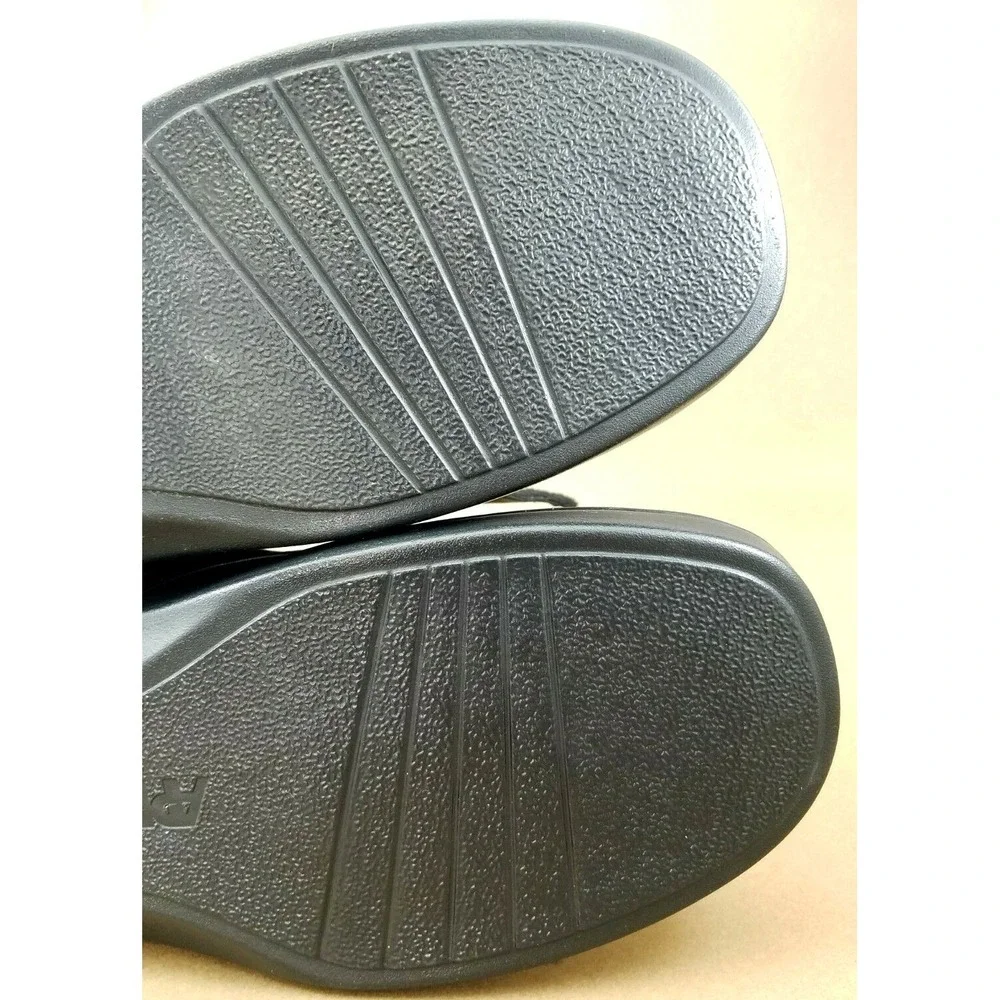 APEX B3000M Black Leather Therapeutic Diabetic Strap Men's Shoes Sz 12.5 M